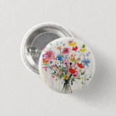Whimsical floral, blumig button (Vorne & Hinten)