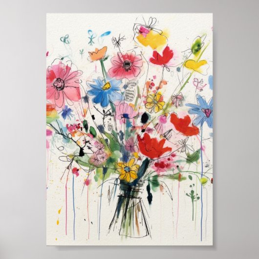 Whimsical floral, blumig poster (Vorne)