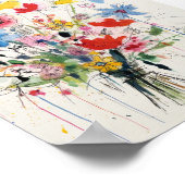 Whimsical floral, blumig poster (Ecke)