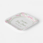 Whimsical Floral Bogen Baby Shower Pappteller (Gewinkelt)