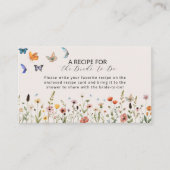 Whimsical Floral Boho Rezept für die Braut zu sein Begleitkarte (Vorderseite)
