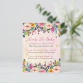 Whimsical Floral Book Request Card Postkarte (Stehend Vorderseite)