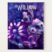 Whimsical Floral Bunny Rabbit Personalisiert Planer (Rückseite)