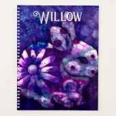 Whimsical Floral Bunny Rabbit Personalisiert Planer (Vorderseite)