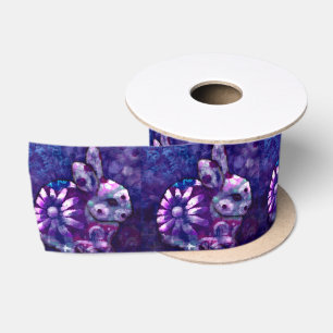 Whimsical Floral Bunny Rabbit Personalisiert Satinband