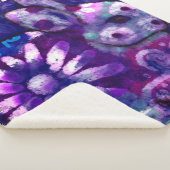 Whimsical Floral Bunny Rabbit Personalisiert Sherpadecke (3/4)