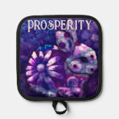 Whimsical Floral Bunny Rabbit Personalisiert Topflappen (Vorderseite)