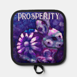 Whimsical Floral Bunny Rabbit Personalisiert Topflappen