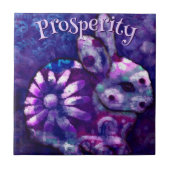 Whimsical Floral Bunny Rabbit Personalized Fliese (Vorderseite)