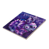 Whimsical Floral Bunny Rabbit Personalized Fliese (Seite)