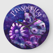 Whimsical Floral Bunny Rabbit Personalized Große Wanduhr (Vorderseite)