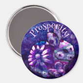 Whimsical Floral Bunny Rabbit Personalized Magnet (Vorderseite/Rückseite)