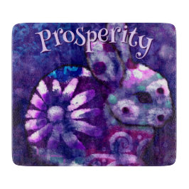 Whimsical Floral Bunny Rabbit Personalized Schneidebrett