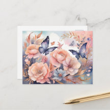 Whimsical Floral Butterfells spielerisches Design