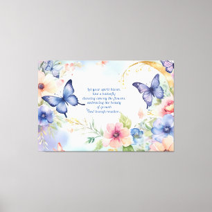 Whimsical Floral Butterfly Art Zeitlose Schönheit Leinwanddruck