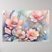 Whimsical Floral Butterfly Kunst, Dichtung und Mus Poster (Vorne)