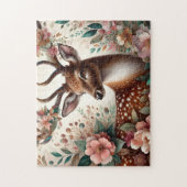 Whimsical Floral Deer Forest Puzzle (Vertikal)