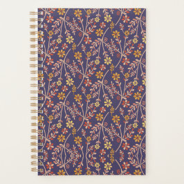 Whimsical Floral Design mit Reben auf violettem Hi Planer