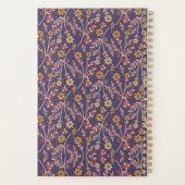 Whimsical Floral Design mit Reben auf violettem Hi Planer (Rückseite)