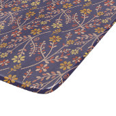 Whimsical Floral Design mit Reben auf violettem Hi Schneidebrett (Ecke)