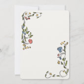 Whimsical Floral Doodle Brautparty einladen (Rückseite)
