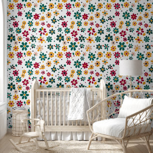 Whimsical Floral Dots Tapete