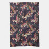 Whimsical Floral Dragons Geschirrtuch (Vertikal)