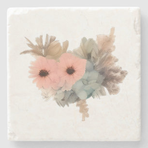 Whimsical Floral Dream - Delikate Petals Steinuntersetzer