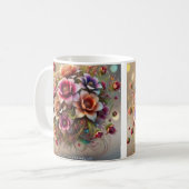 Whimsical Floral Dream von Nataly Gattamelati Kaffeetasse (Vorderseite Links)