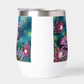 Whimsical Floral Duck Purple Teal Personalized (Rechts)