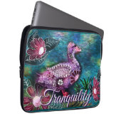 Whimsical Floral Duck Purple Teal Personalized Laptopschutzhülle (Vorne Rechts)