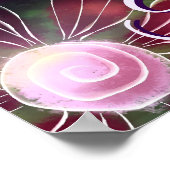 Whimsical Floral Duck Purple Teal Personalized Poster (Ecke)