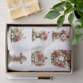 Whimsical Floral Easter for  Shells  Decoupage Seidenpapier (Geschenk)