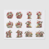 Whimsical Floral Easter for Shells  Decoupage Seidenpapier (Vorderseite)