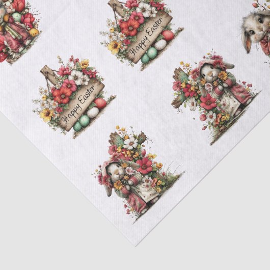 Whimsical Floral Easter for Shells  Decoupage Seidenpapier (Ausschnitt)