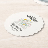 Whimsical Floral Ein Neues Kapitel Junggesellinnen Untersetzer (angewinkelt)