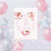 Whimsical Floral Fairy Kids Birthday Einladung