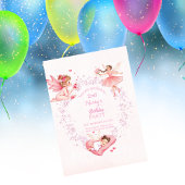 Whimsical Floral Fairy Kids Birthday Einladung