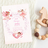 Whimsical Floral Fairy Kids Birthday Einladung