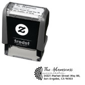 Whimsical Floral Family Name, Fancy Return Address Permastempel