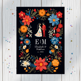 Whimsical Floral Fiesta Wedding Programm