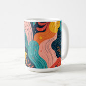 Whimsical Floral Flow Mug Kaffeetasse (VorderseiteRechts)