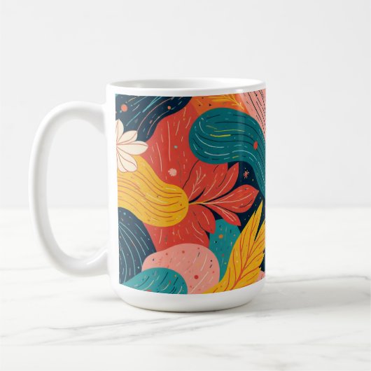 Whimsical Floral Flow Mug Kaffeetasse (Links)