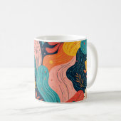Whimsical Floral Flow Mug Kaffeetasse (VorderseiteRechts)