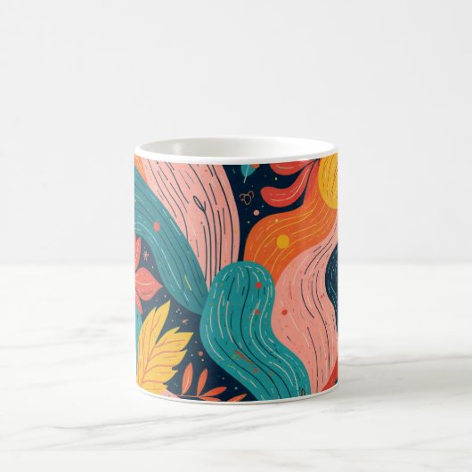 Whimsical Floral Flow Mug Kaffeetasse (Mittel)