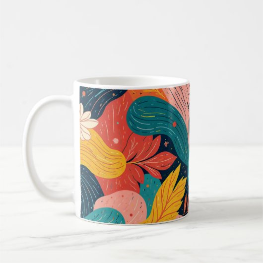 Whimsical Floral Flow Mug Kaffeetasse (Links)
