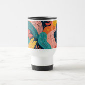 Whimsical Floral Flow Mug Reisebecher (Mittel)