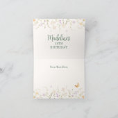 Whimsical Floral Garden Party Danke Karte (Innenseite)