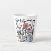 Whimsical Floral Garden Teacher Milchtasse (Vorderseite)