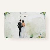 Whimsical Floral Garden Wedding Invitation – Elega Ausweis (Rückseite)